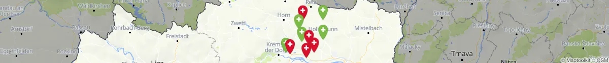 Kartenansicht für Apotheken-Notdienste in der Nähe von Hollabrunn (Niederösterreich)